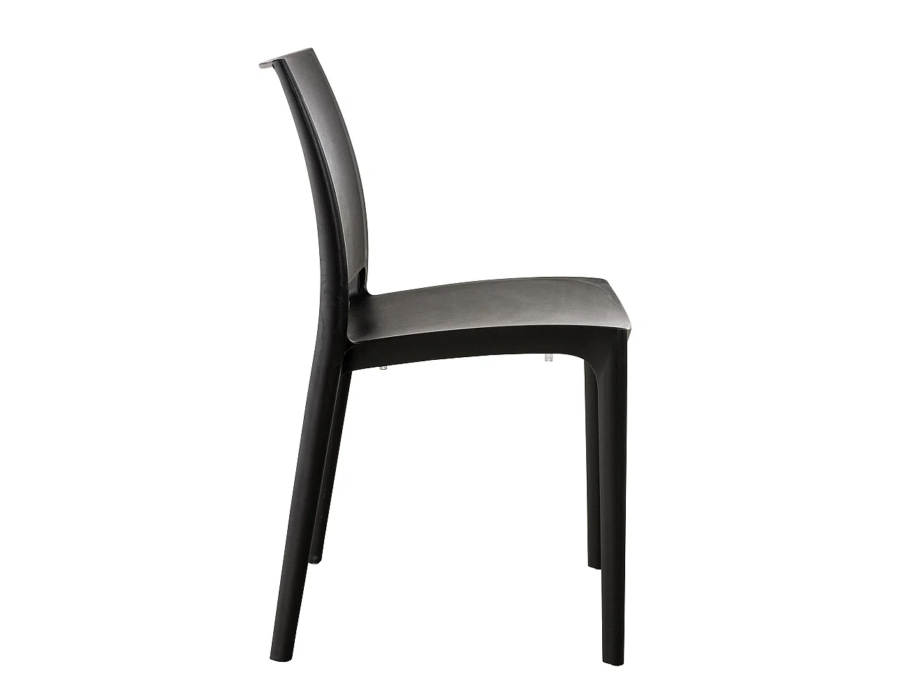 Chaises de jardin - Plastique & Chrome - Noir - Maya
