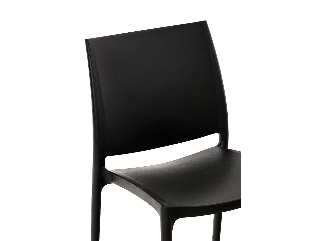 Chaises de jardin - Plastique & Chrome - Noir - Maya