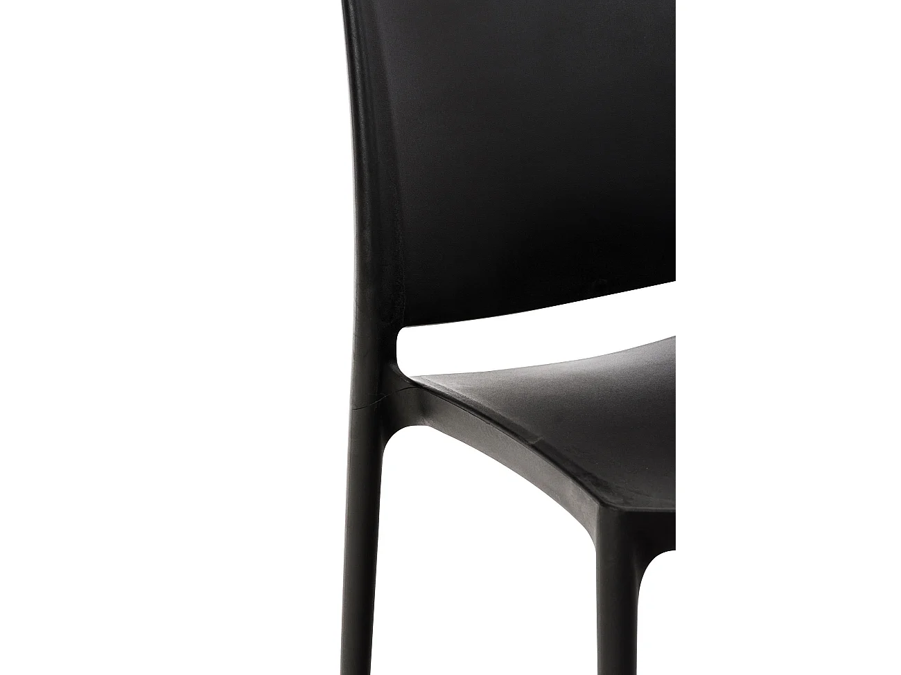 Chaises de jardin - Plastique & Chrome - Noir - Maya