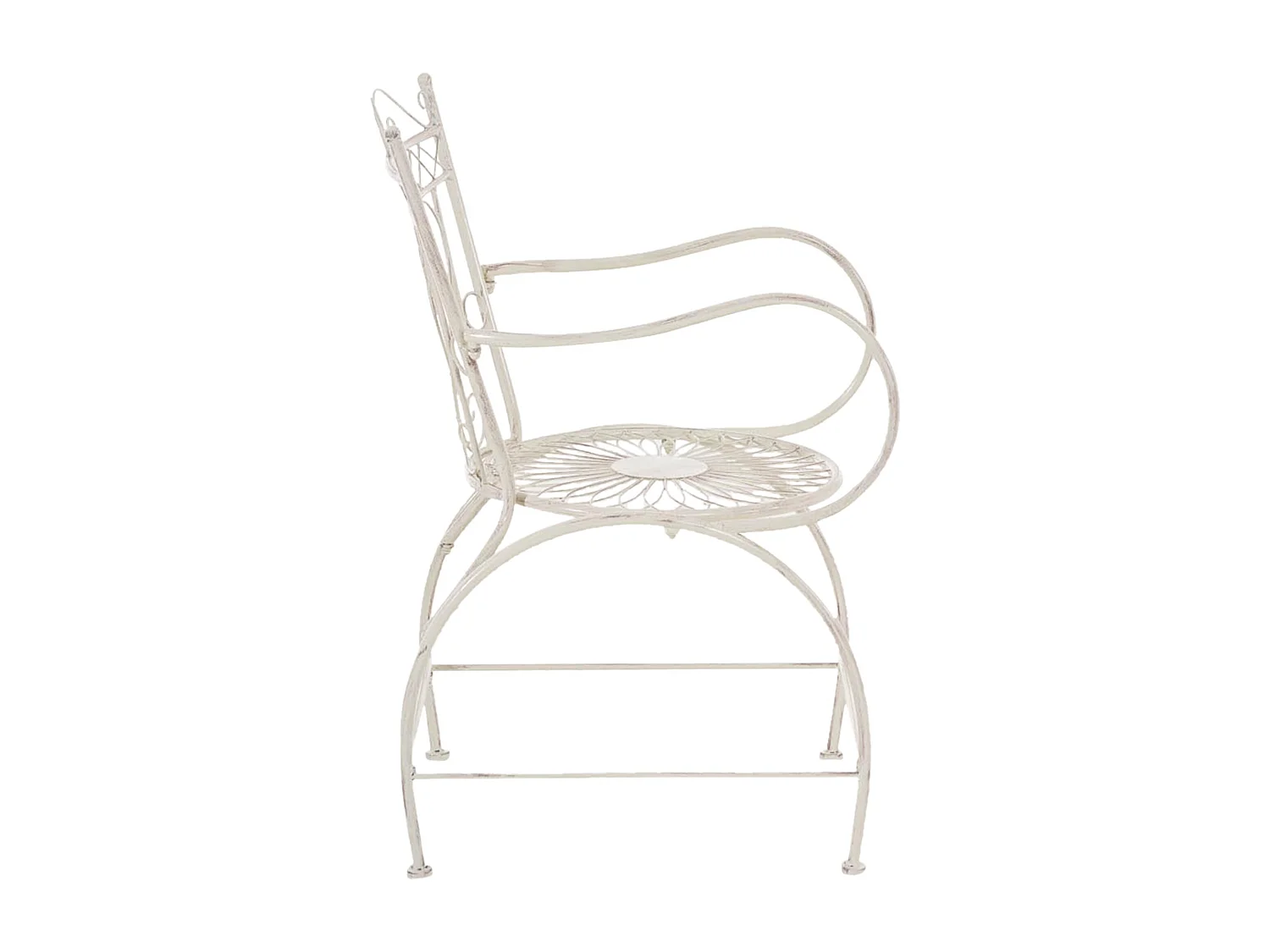 Silla de jardín - Metal & negro - Crema antiguo - Sheela