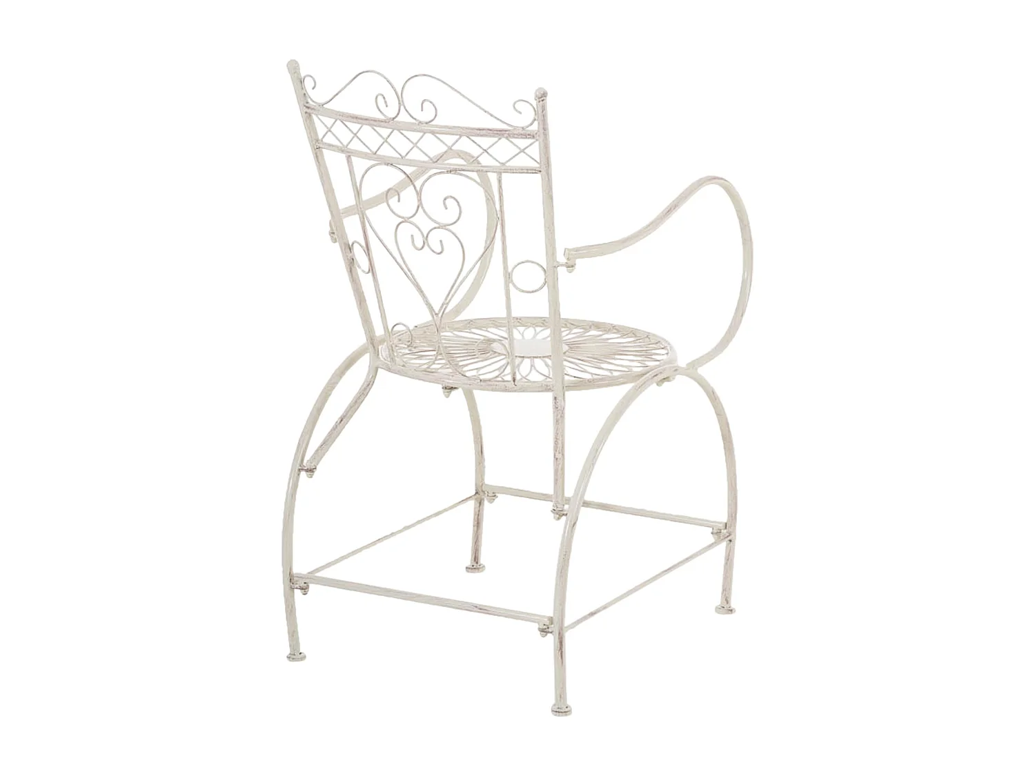 Chaises de jardin - Métal & Noir - Crème antique - Sheela