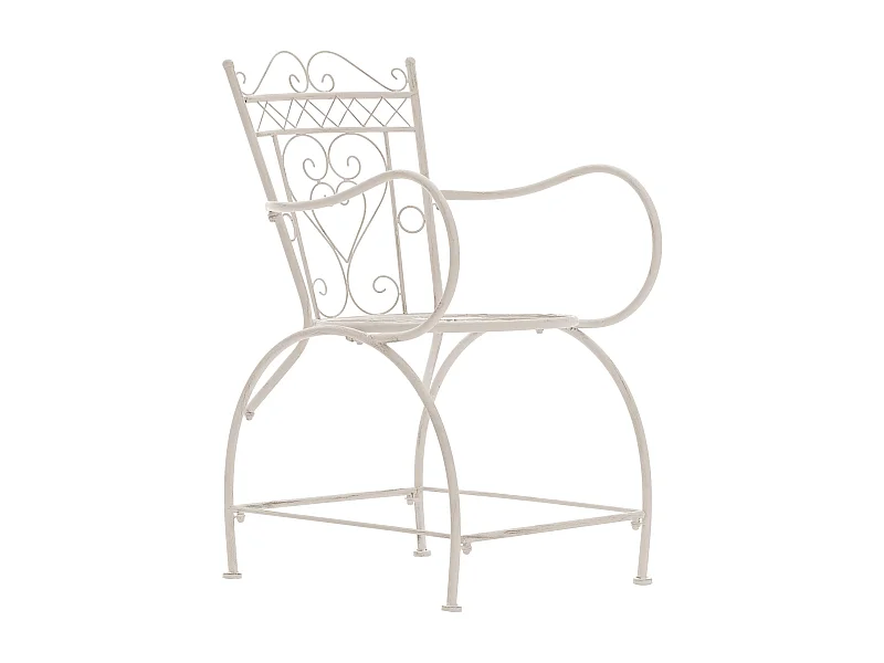 Chaises de jardin - Métal & Noir - Crème antique - Sheela