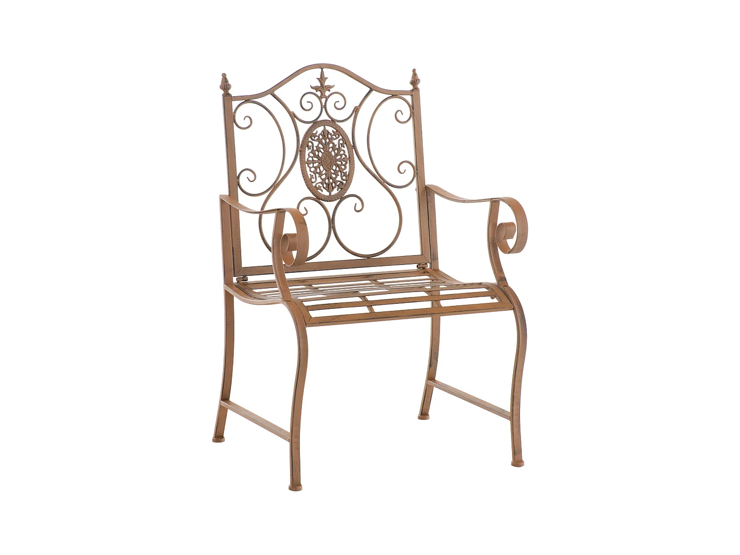 Chaises de jardin - Métal & Noir - Marron antique - Punjab