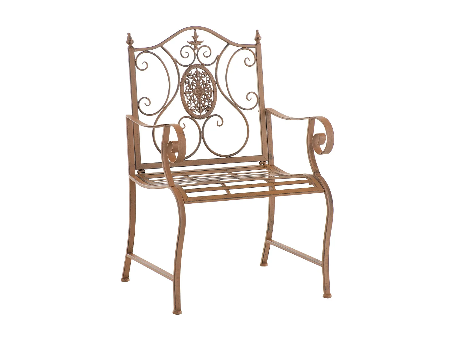 Chaises de jardin - Métal & Noir - Marron antique - Punjab