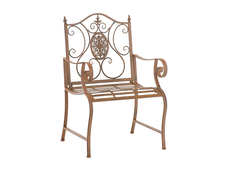 Chaises de jardin - Métal & Noir - Marron antique - Punjab