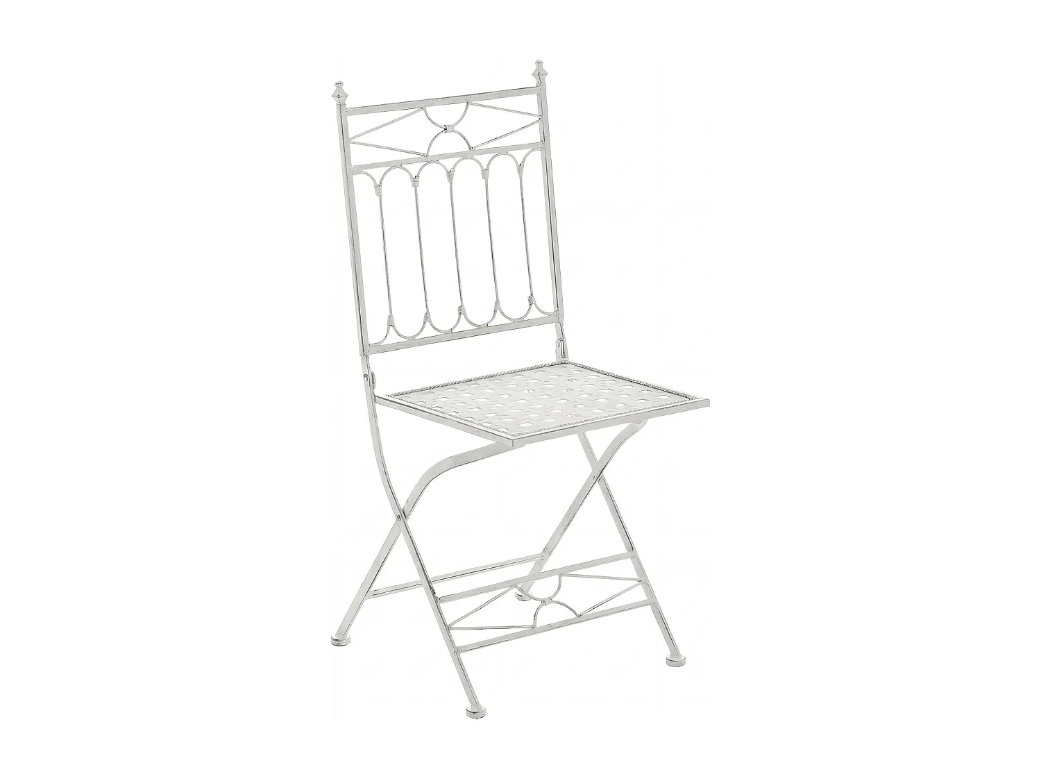 Chaises de jardin - Métal - Blanc antique - Asina