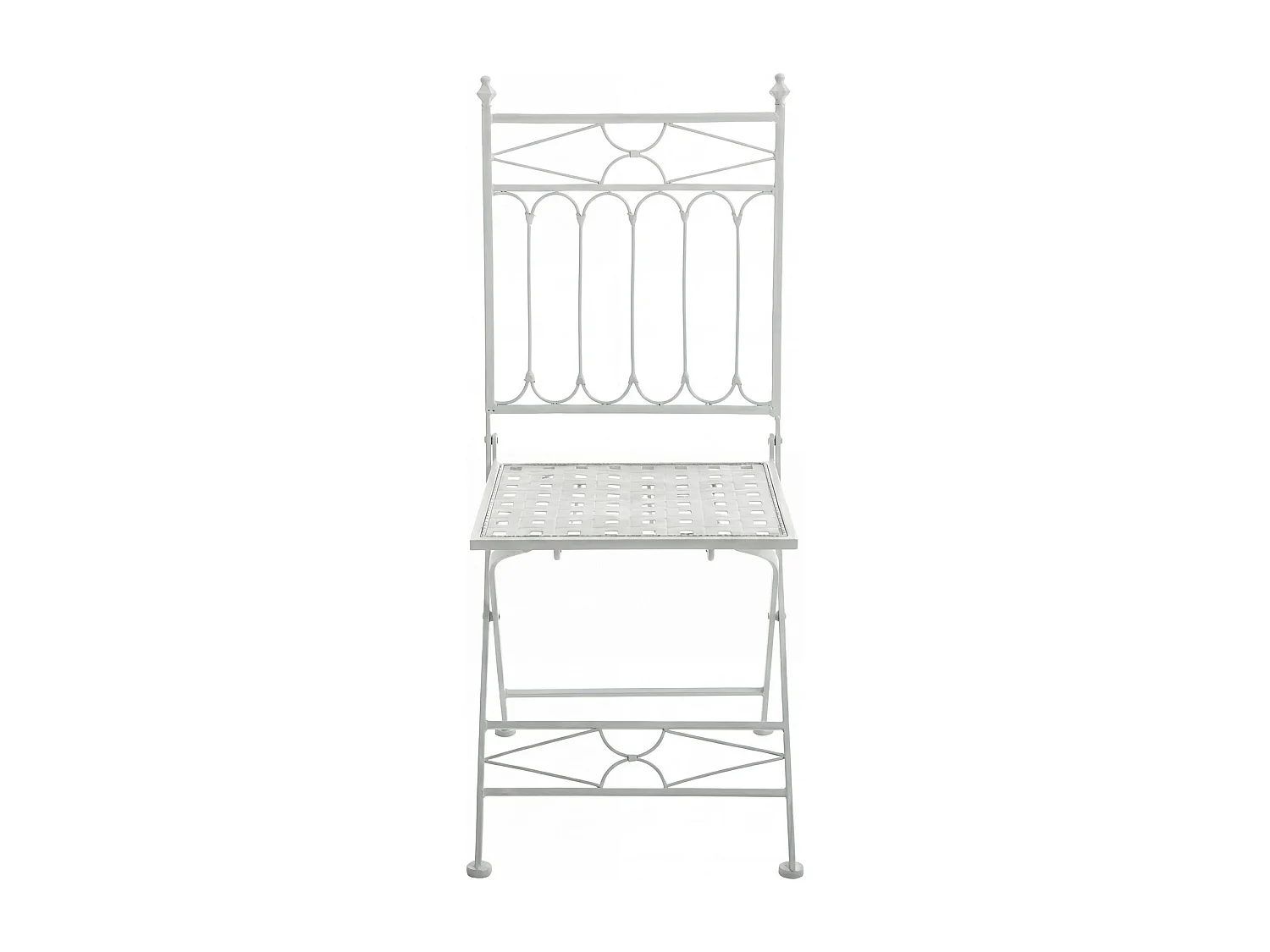 Chaises de jardin - Métal - Blanc antique - Asina