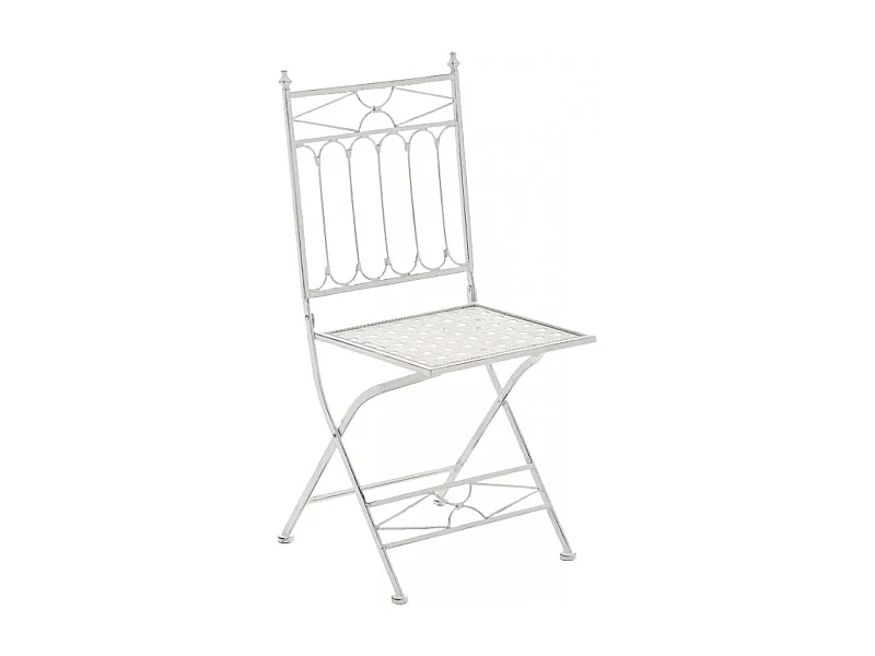 Chaises de jardin - Métal - Blanc antique - Asina