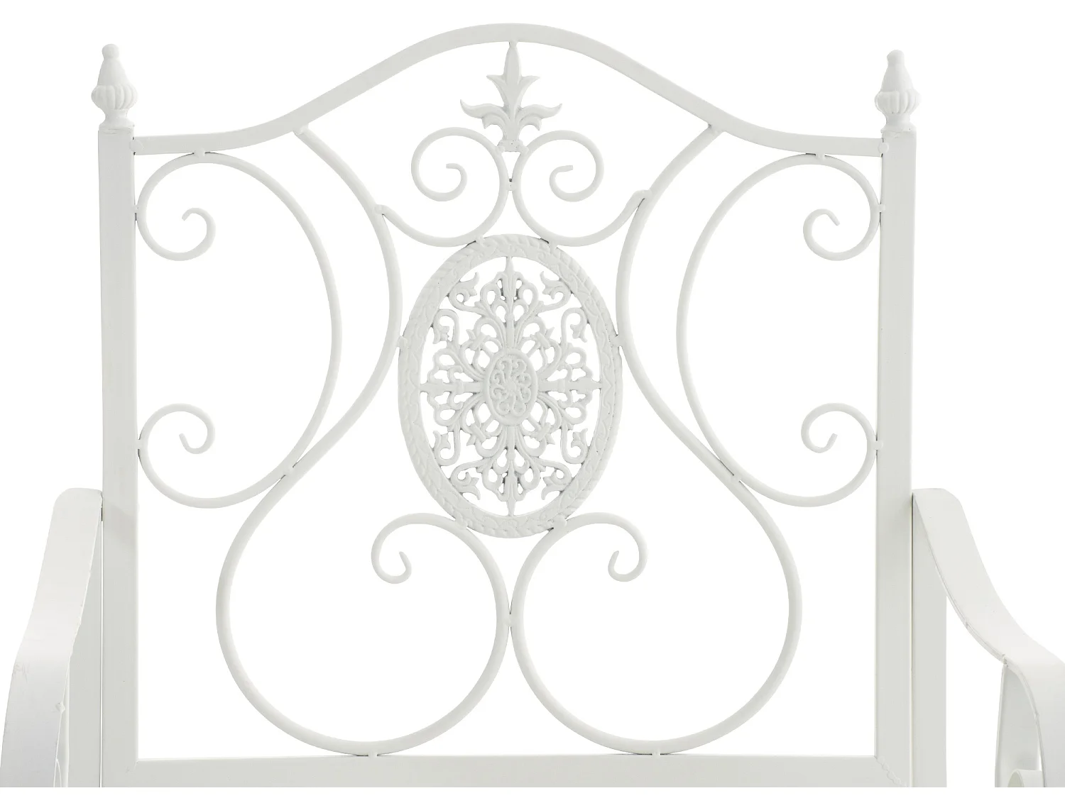 Lot de 2  Chaises de jardin - Métal & Chrome - Blanc - Punjab