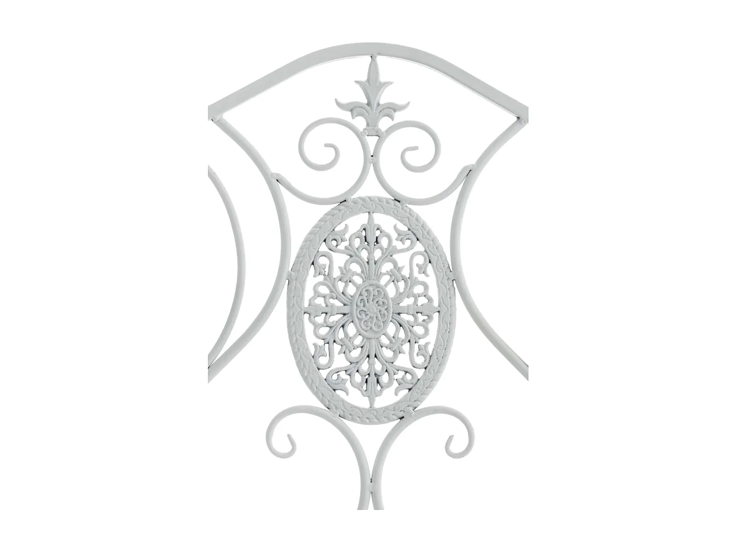 Lot de 2  Chaises de jardin - Métal & Chrome - Blanc - Punjab