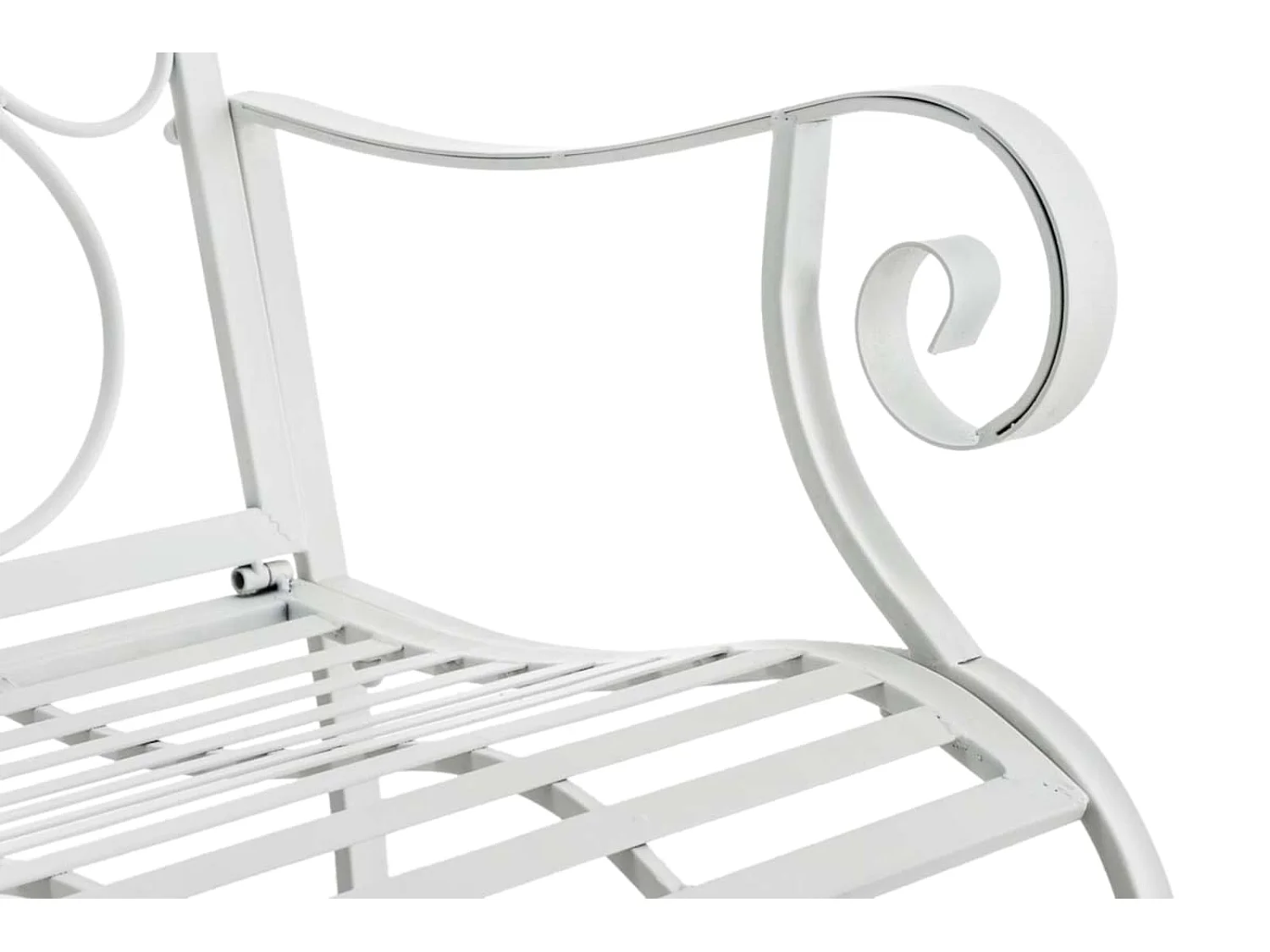 Lot de 2  Chaises de jardin - Métal & Chrome - Blanc - Punjab