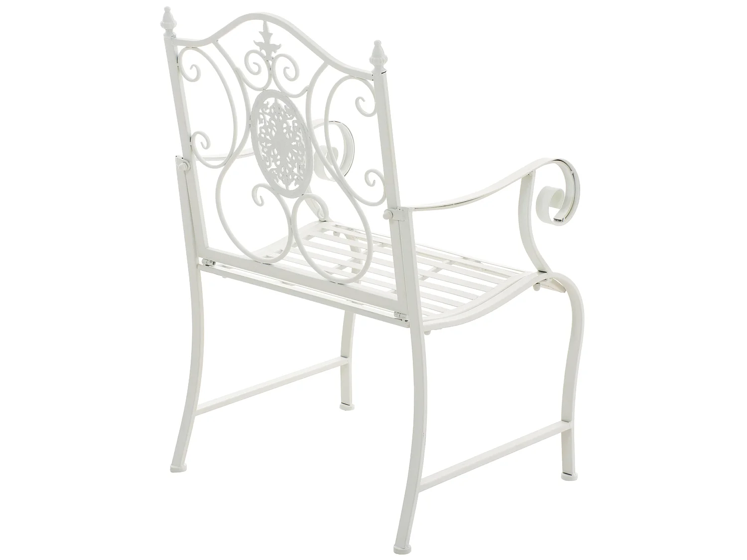 Lot de 2  Chaises de jardin - Métal - Blanc - Punjab