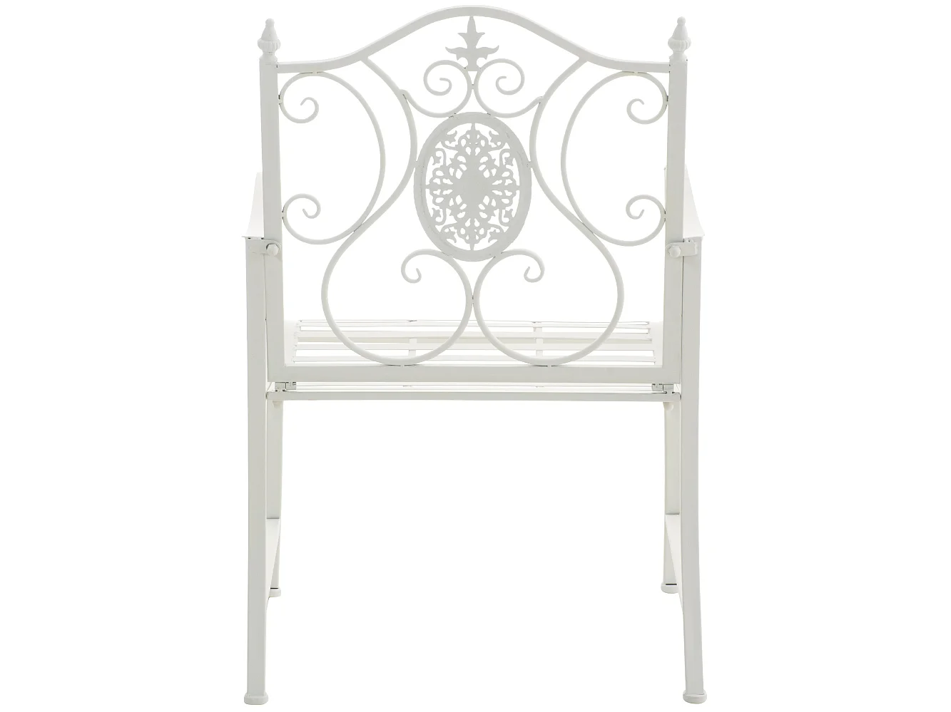 Lot de 2  Chaises de jardin - Métal - Blanc - Punjab