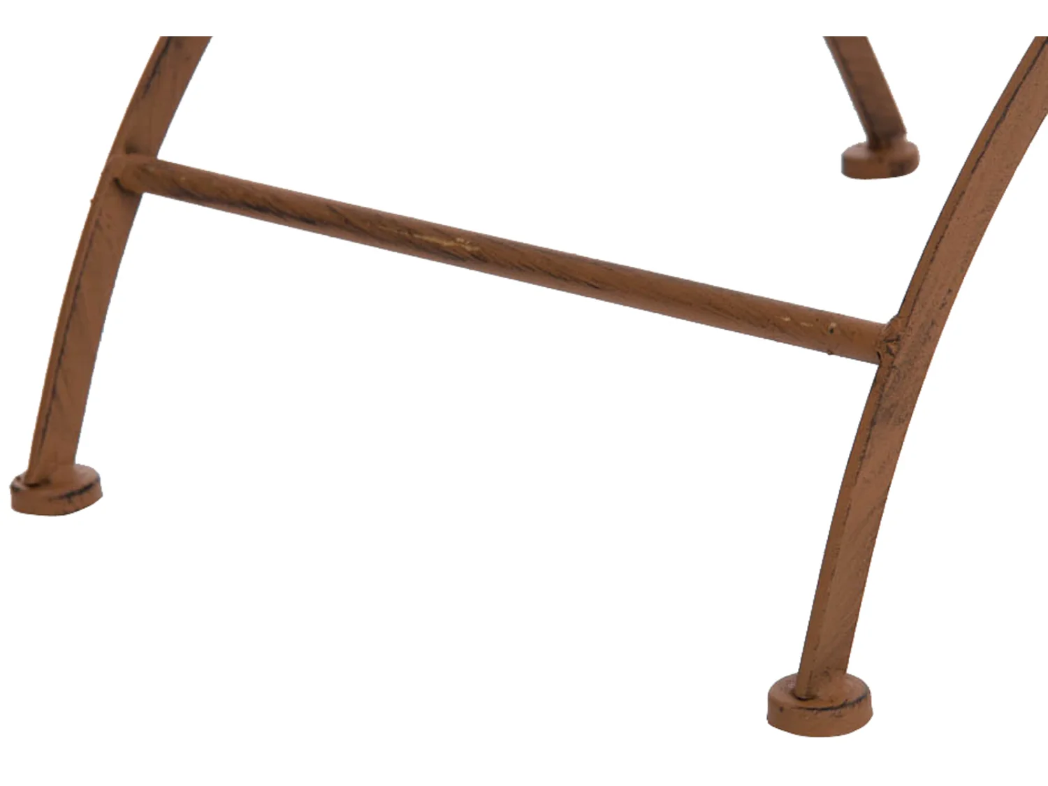 Lot de 2 Chaises de jardin - Métal & Fer galvanisé - Marron antique - Adara