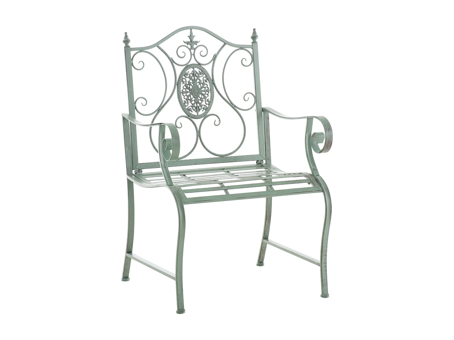 Chaises de jardin - Métal & Noir - Vert antique - Punjab