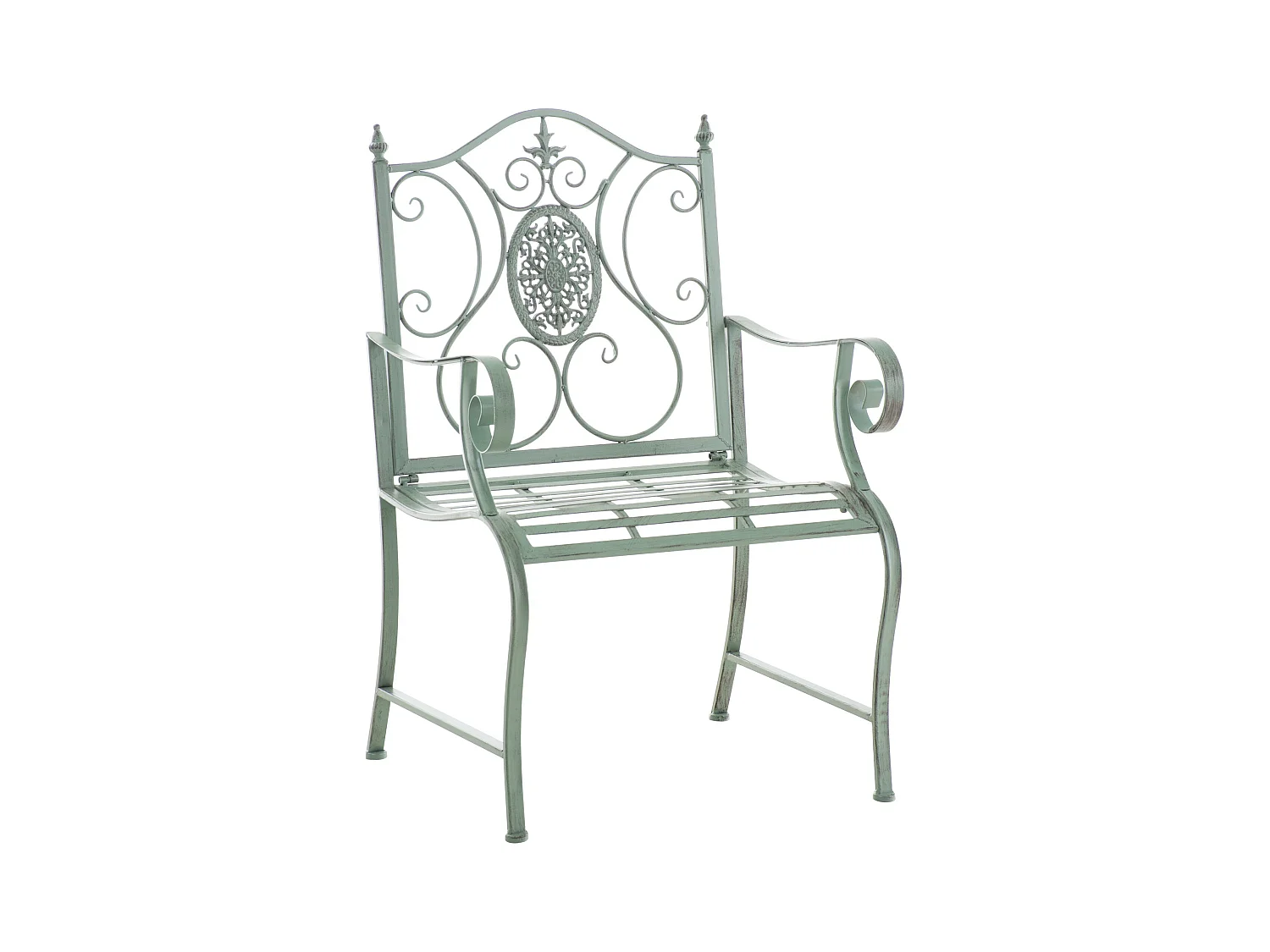 Chaises de jardin - Métal & Noir - Vert antique - Punjab