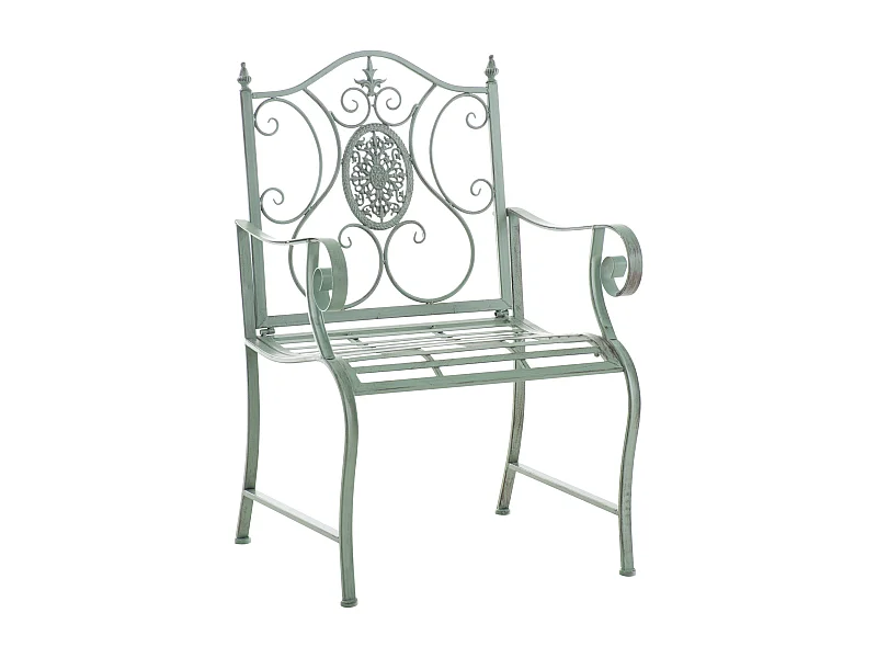 Chaises de jardin - Métal & Noir - Vert antique - Punjab