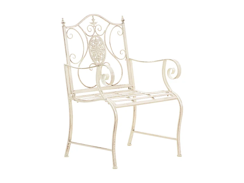 Chaises de jardin - Métal & Noir - Crème antique - Punjab