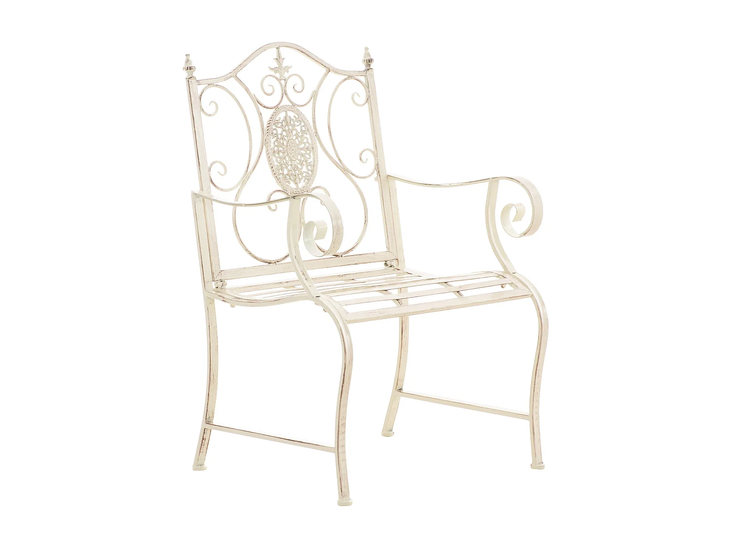 Chaises de jardin - Métal & Noir - Crème antique - Punjab
