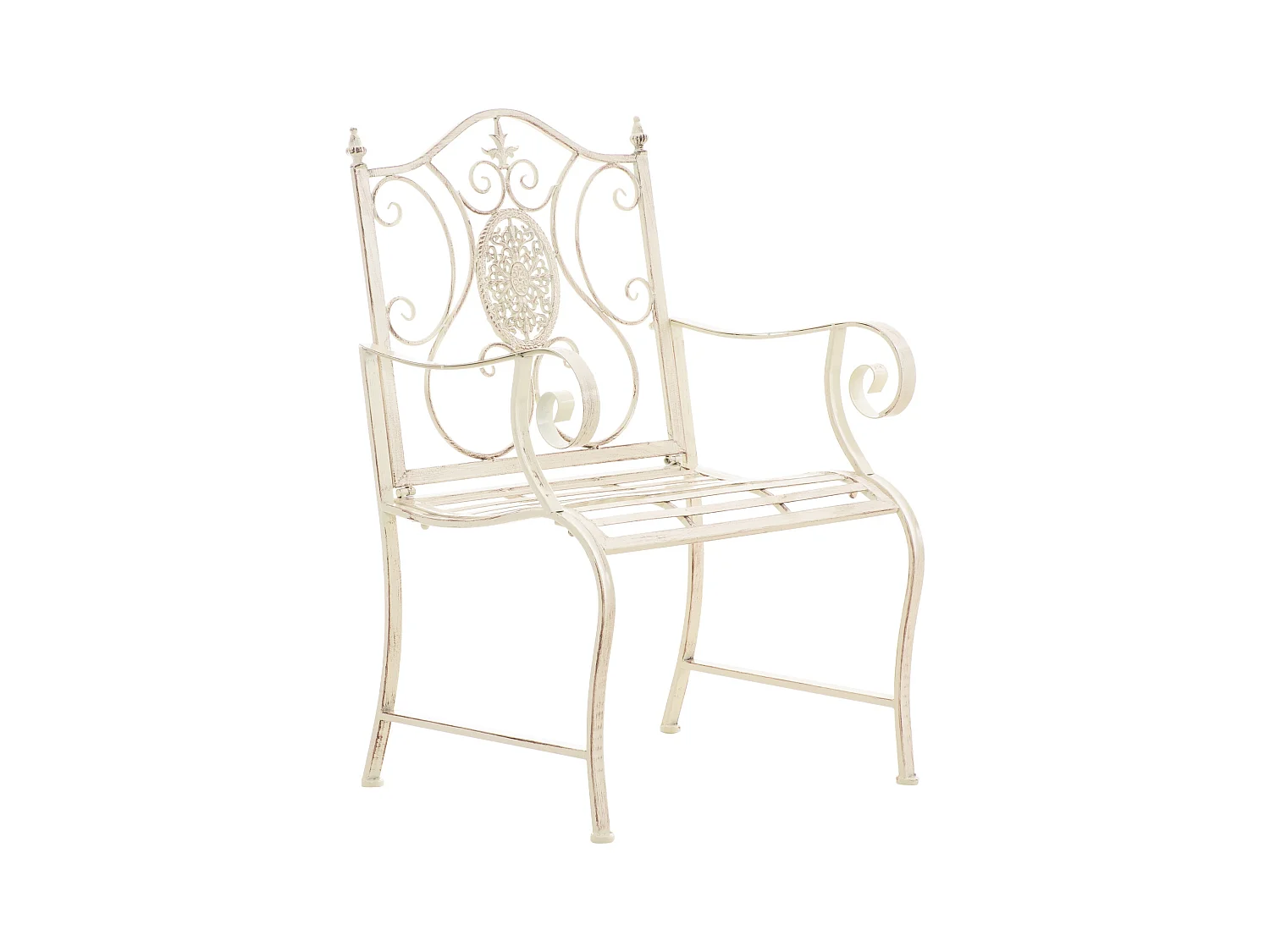 Chaises de jardin - Métal & Noir - Crème antique - Punjab