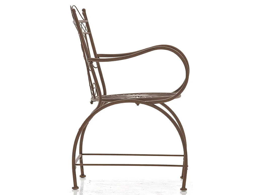 Lot de 2 Chaises de jardin - Métal & Métal - Marron antique - Sheela