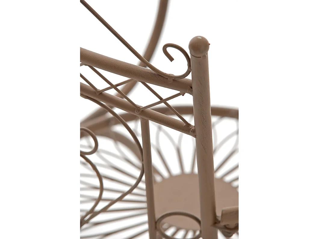 Lot de 2 Chaises de jardin - Métal & Métal - Marron antique - Sheela