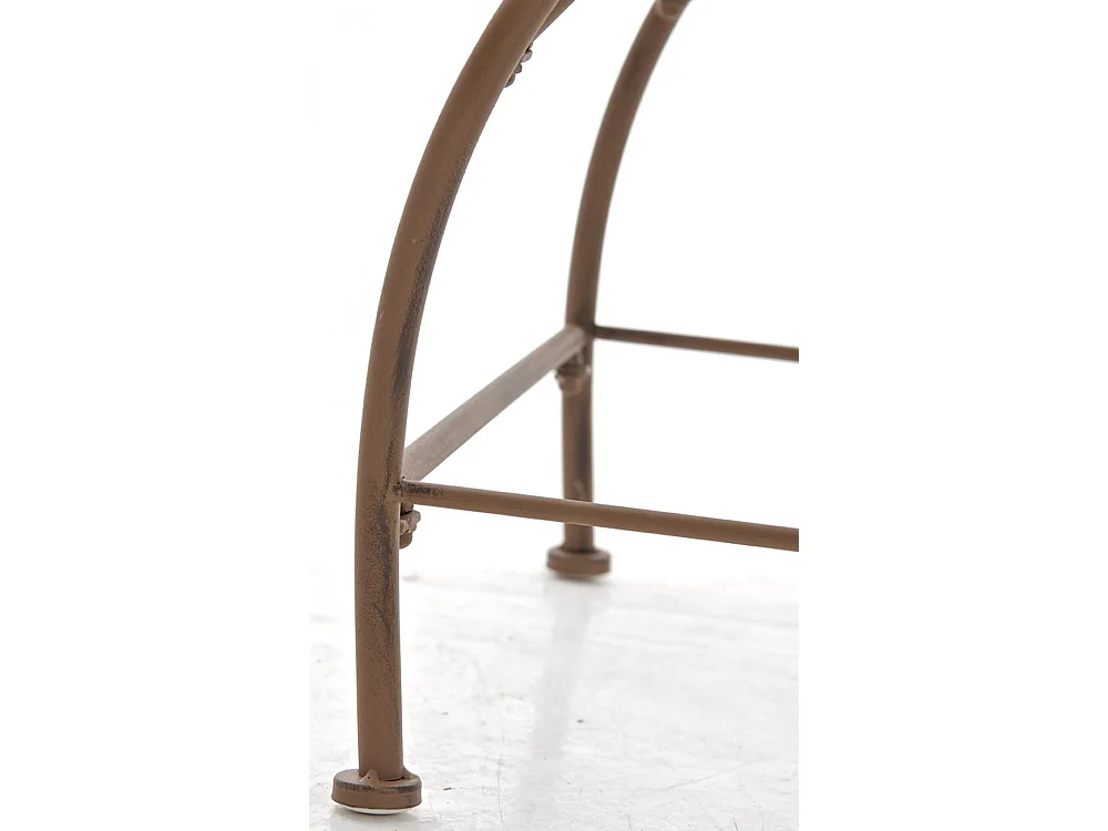 Lot de 2 Chaises de jardin - Métal & Métal - Marron antique - Sheela