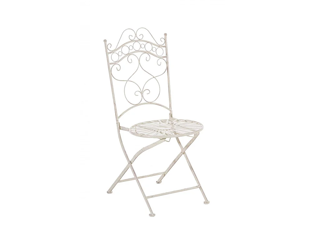 Chaises de jardin - Métal & Fer galvanisé - Crème antique - Indra