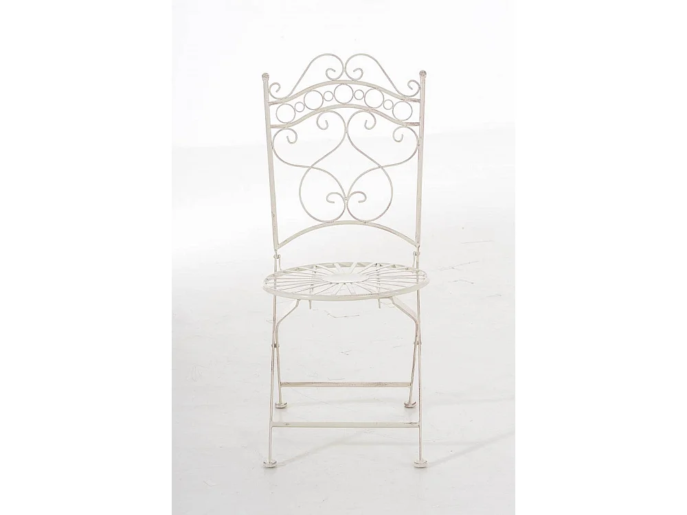 Chaises de jardin - Métal & Fer galvanisé - Crème antique - Indra