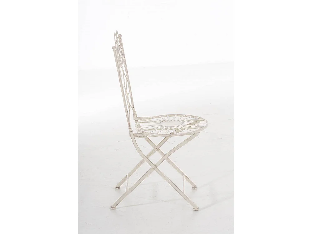 Chaises de jardin - Métal & Fer galvanisé - Crème antique - Indra