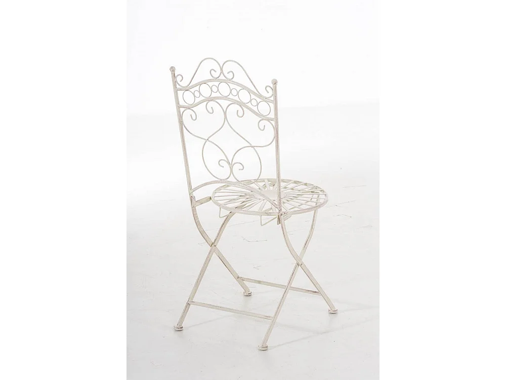 Chaises de jardin - Métal & Fer galvanisé - Crème antique - Indra