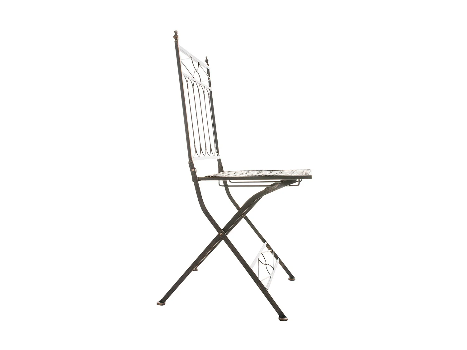 Lot de 2 Chaises de jardin - Métal & Métal - Bronze - Asina