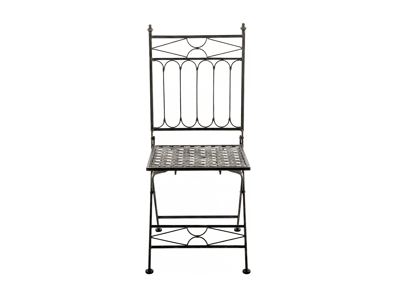 Lot de 2  Chaises de jardin - Métal - Bronze - Asina