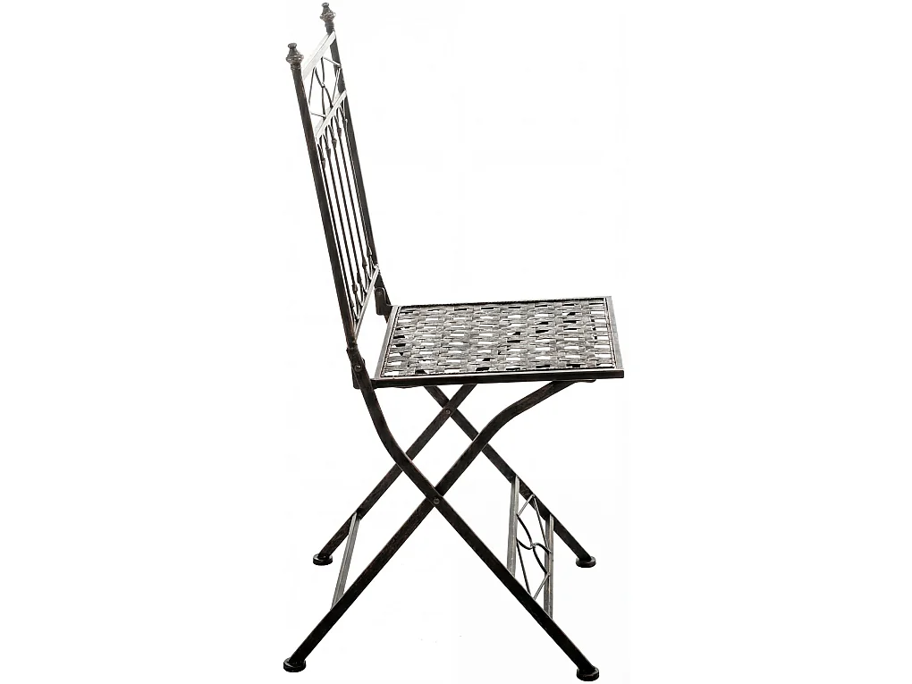 Lot de 2  Chaises de jardin - Métal - Bronze - Asina