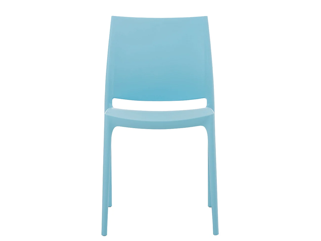 Chaises de jardin - Plastique & Chrome - Bleu clair - Maya