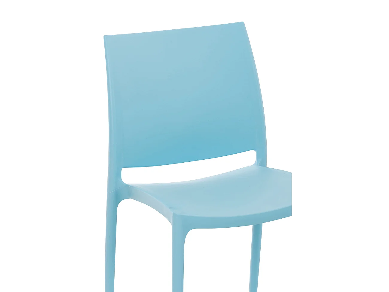 Chaises de jardin - Plastique & Chrome - Bleu clair - Maya