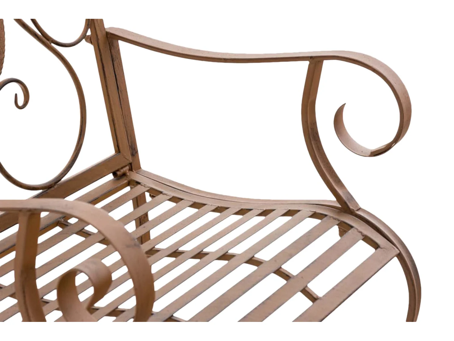 Lot de 2  Chaises de jardin - Métal & Chrome - Marron antique - Punjab