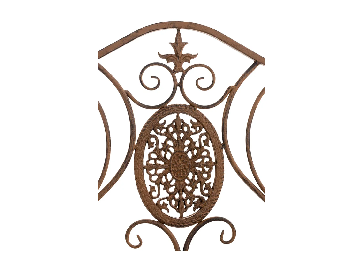 2er Set Gartenstuhl - Metall & chrom - antik braun - Punjab