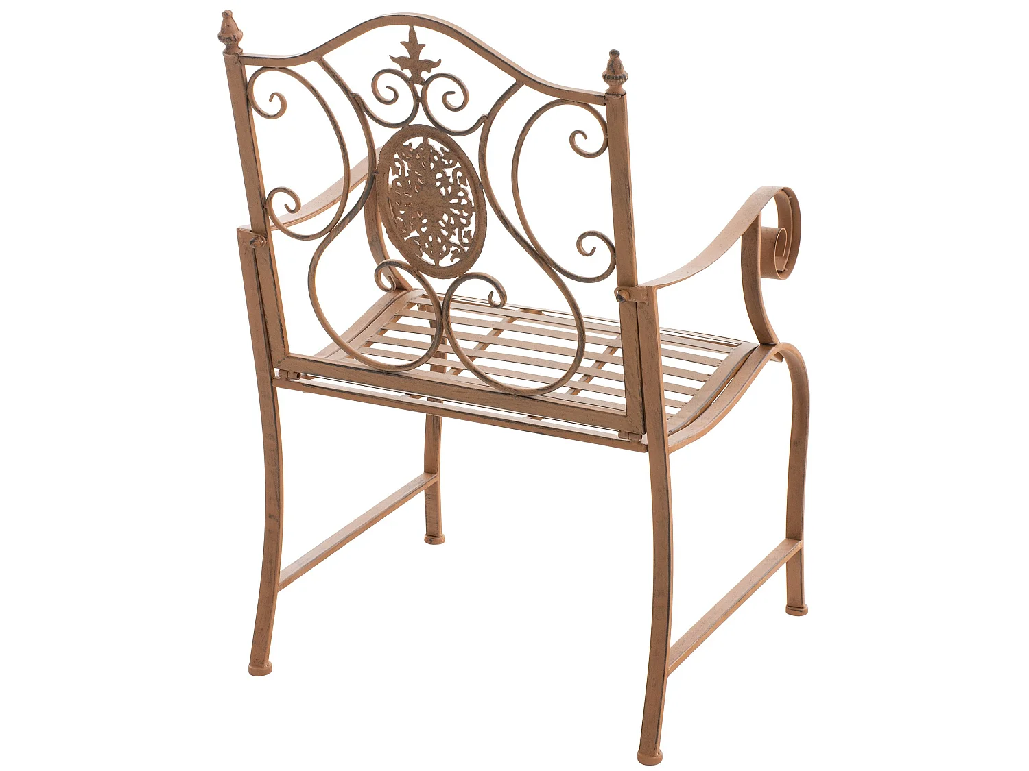 Lot de 2  Chaises de jardin - Métal - Marron antique - Punjab