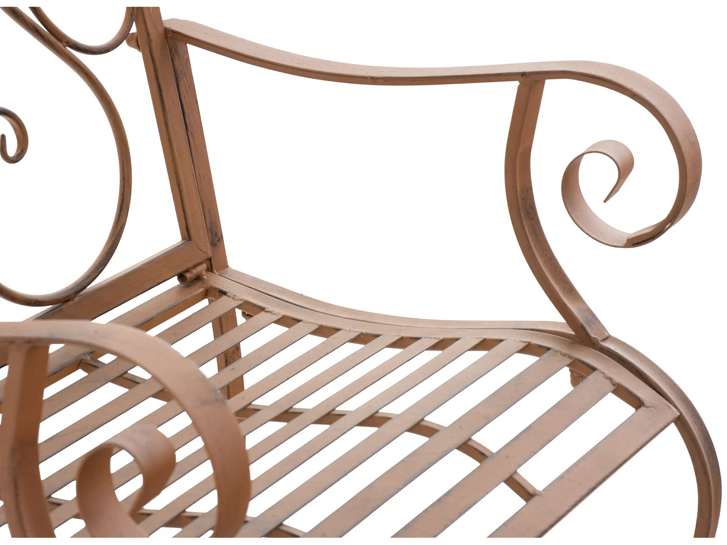 Lot de 2  Chaises de jardin - Métal - Marron antique - Punjab