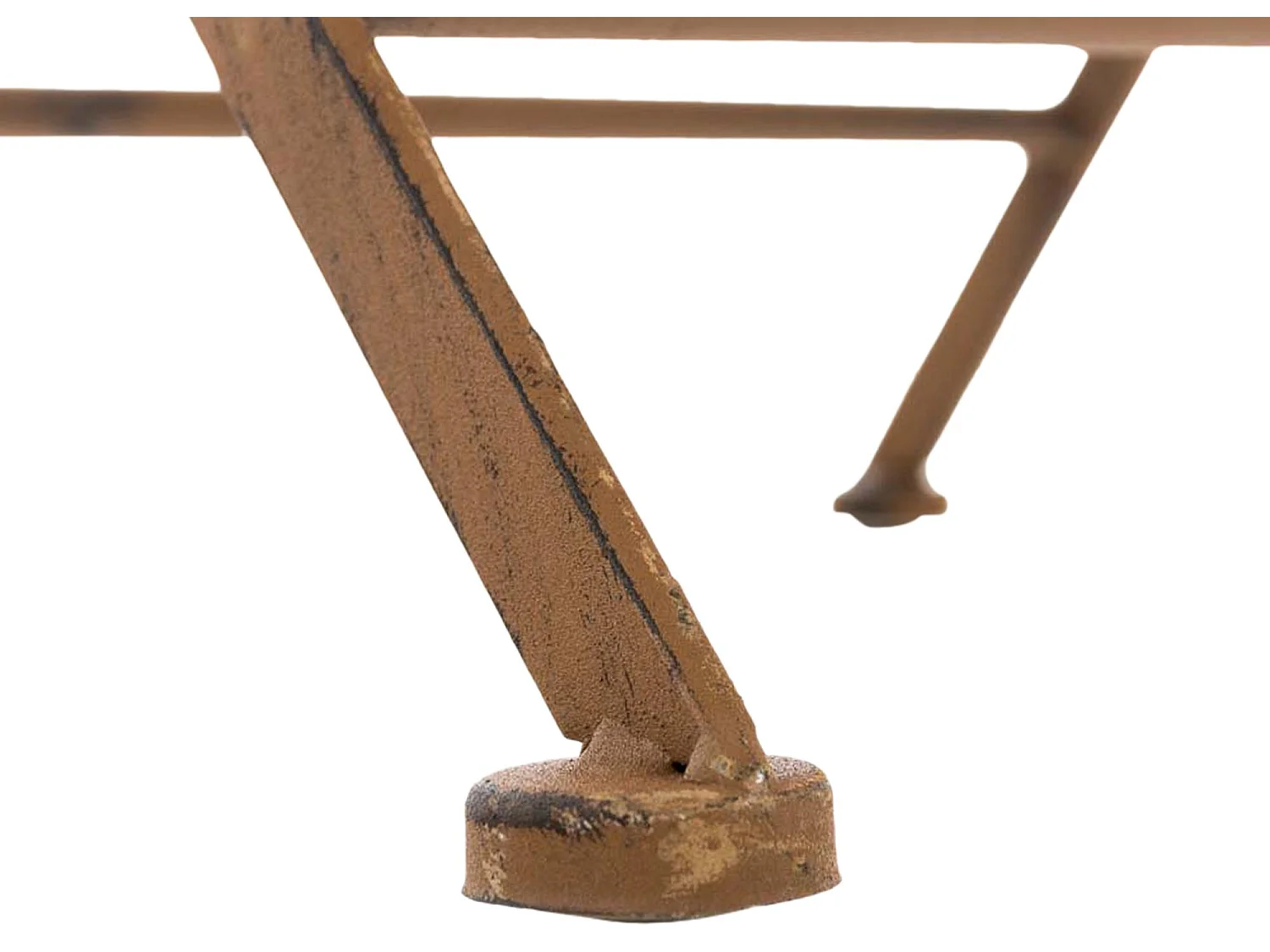 Lot de 2  Chaises de jardin - Métal - Marron antique - Sibell