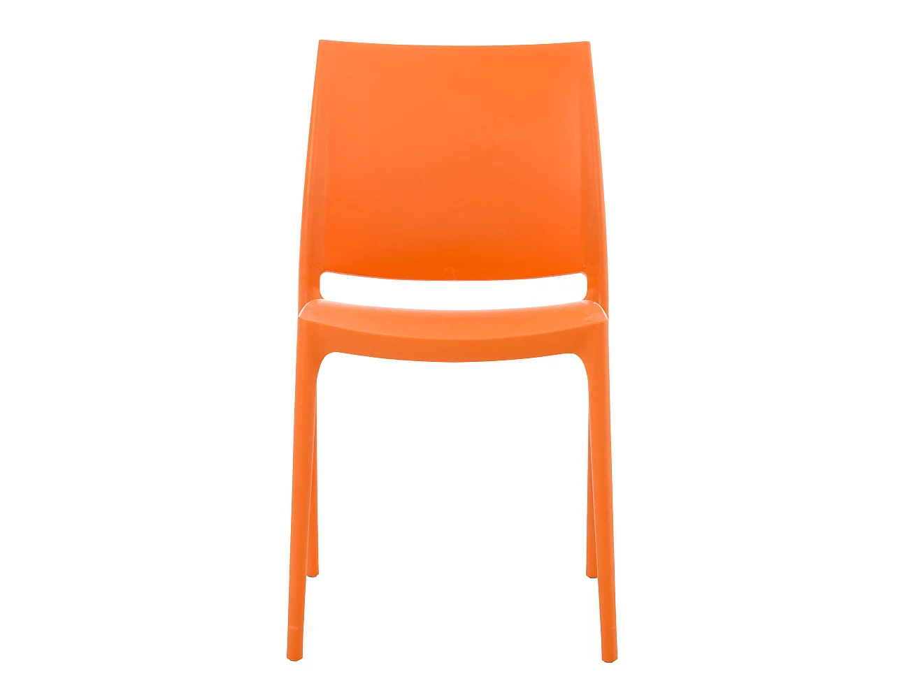 Chaises de jardin - Plastique & Chrome - Orange - Maya