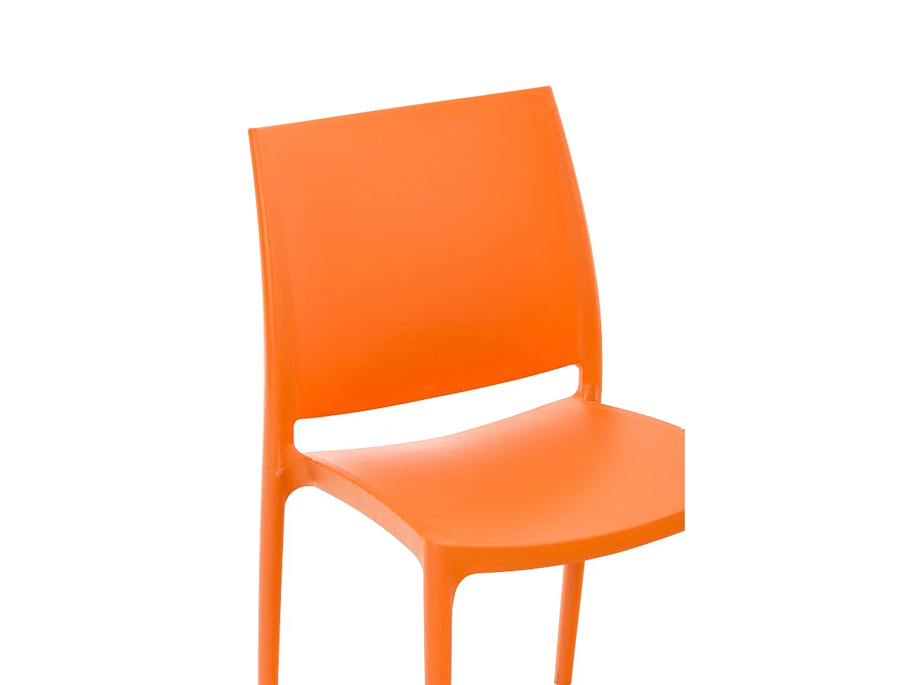 Chaises de jardin - Plastique & Chrome - Orange - Maya