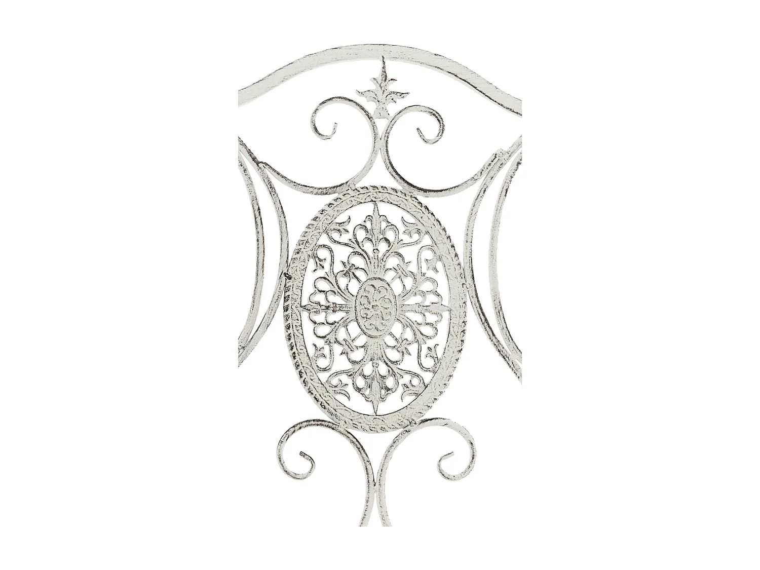 Tuinstoel - Metaal & natura - antiek/wit - Sibell