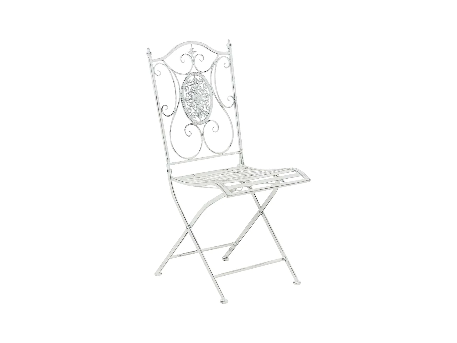 Chaises de jardin - Métal & Nature - Blanc antique - Sibell