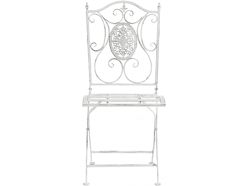 Chaises de jardin - Métal & Antique clair - Blanc antique - Sibell
