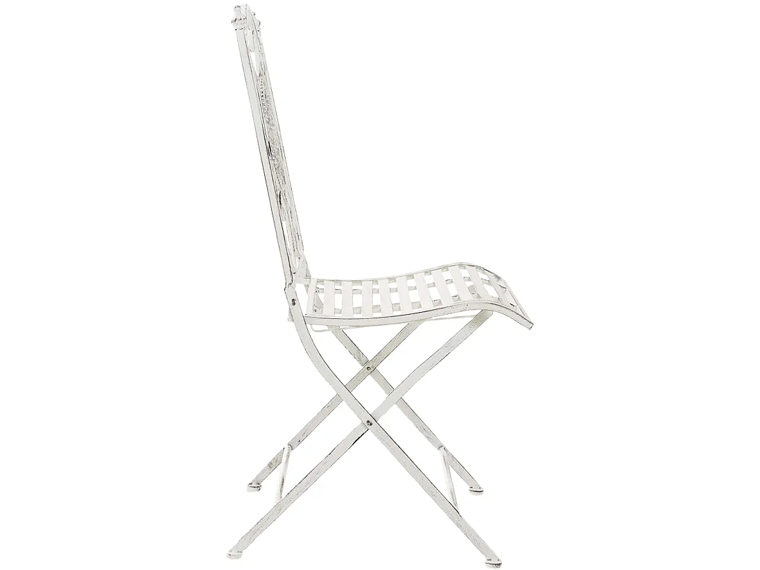 Chaises de jardin - Métal & Antique clair - Blanc antique - Sibell