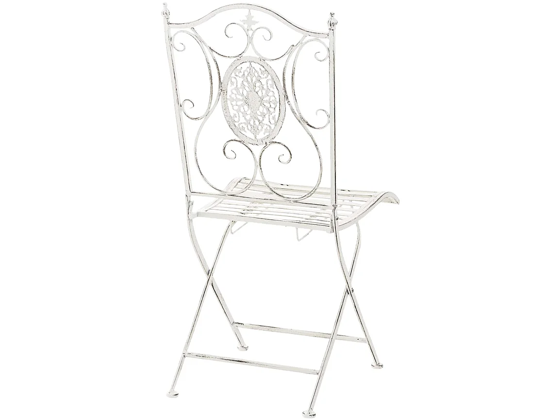 Chaises de jardin - Métal & Antique clair - Blanc antique - Sibell