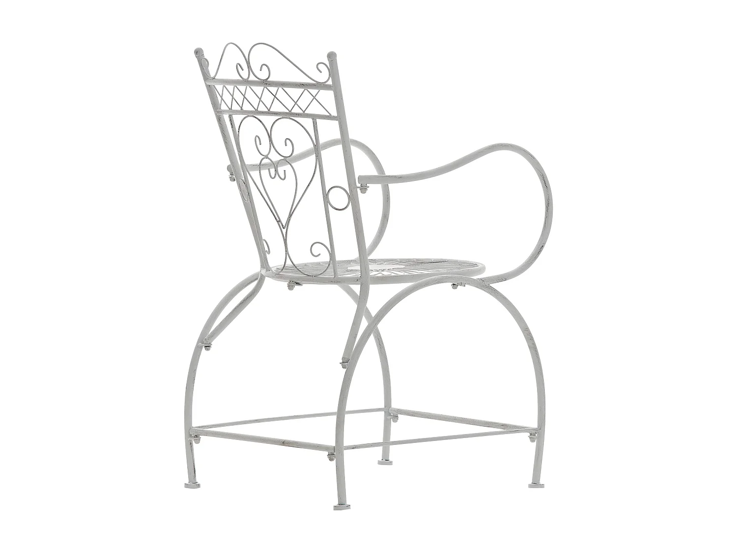 Chaises de jardin - Métal & Acier inoxydable - Blanc antique - Sheela
