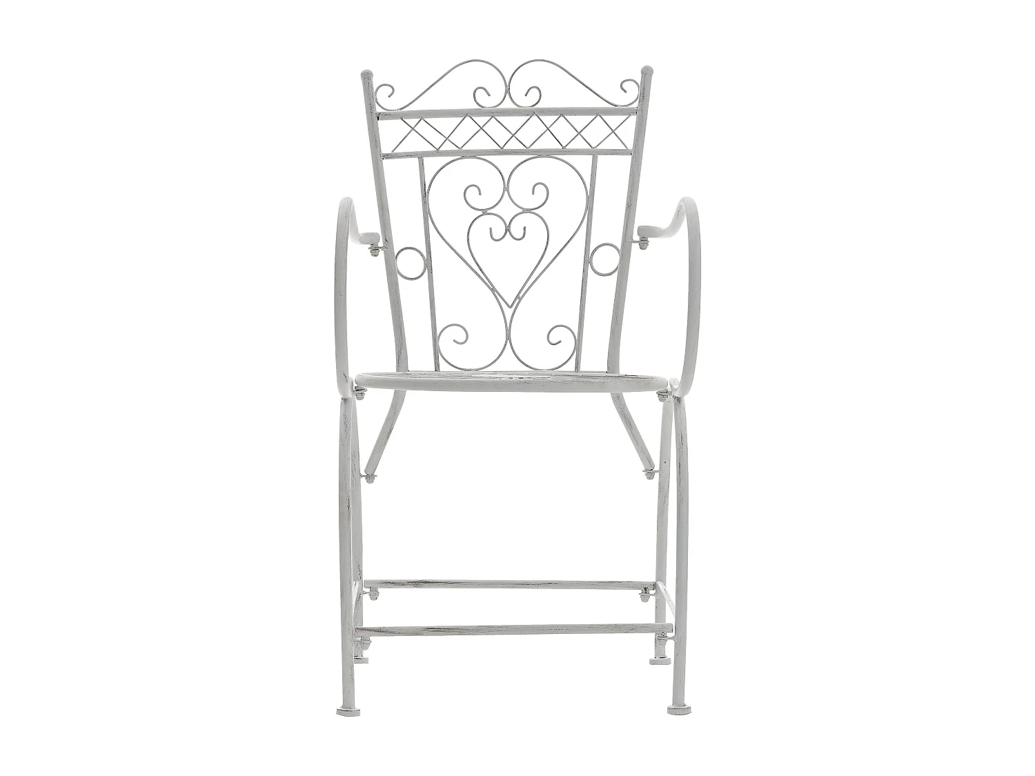 Chaises de jardin - Métal & Acier inoxydable - Blanc antique - Sheela